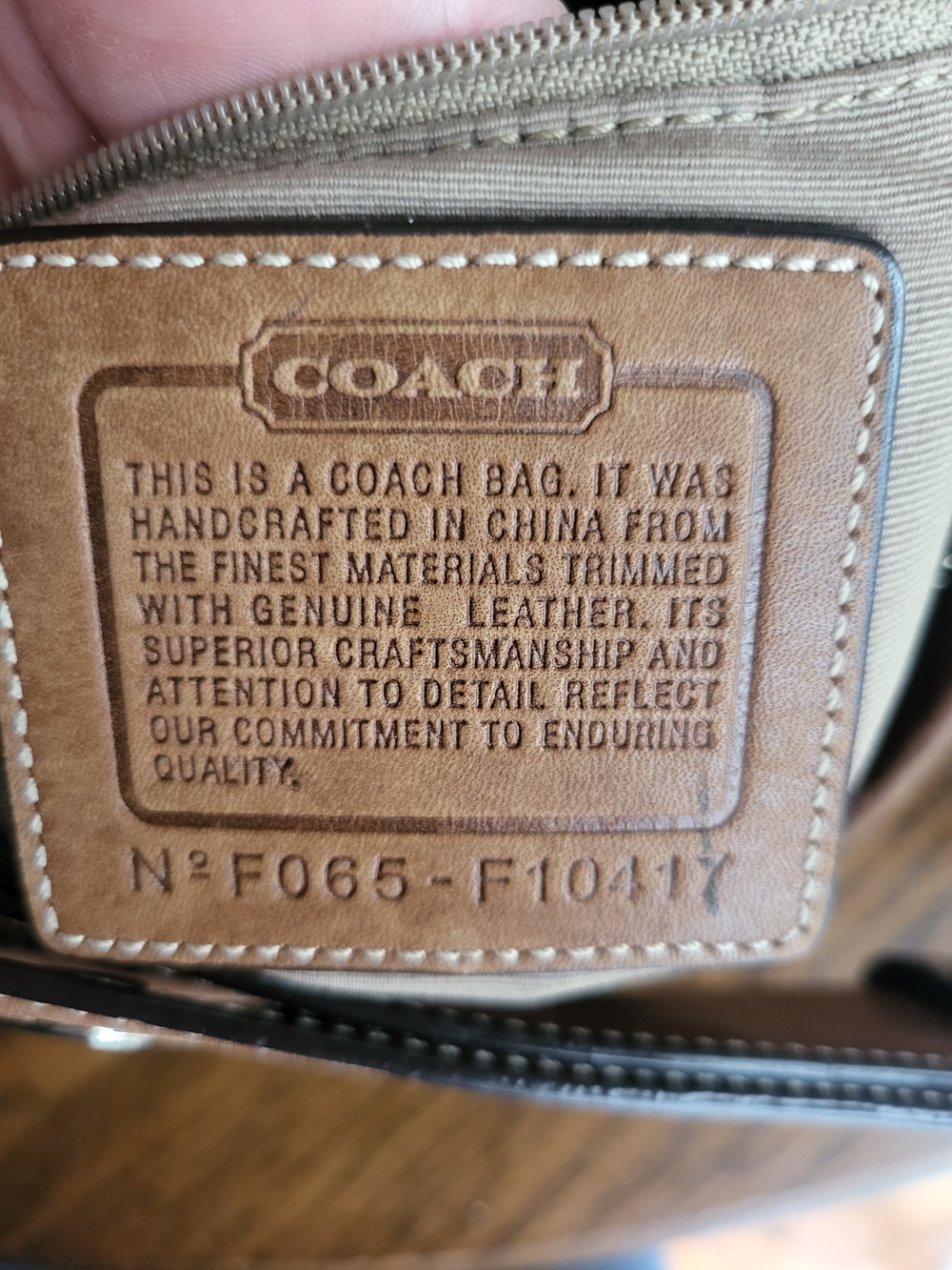 Vintage Coach Signature Canvas and Leather Hobo Bag - Brown/Tan - Picture 4 of 4